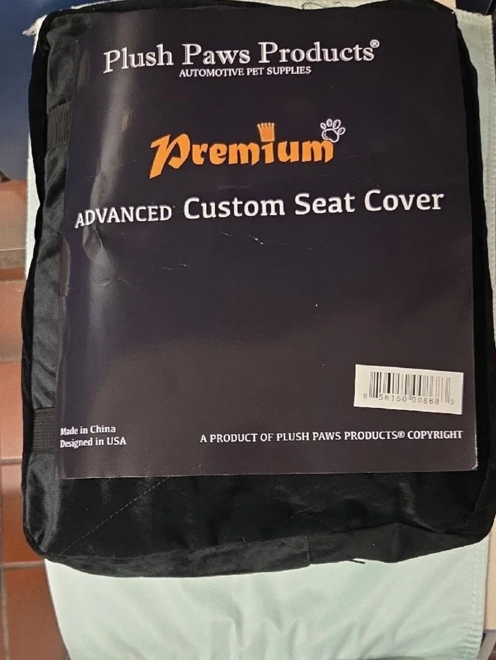 Plush Paws Premium Advanced Custom Seat Cover - Black & Grey